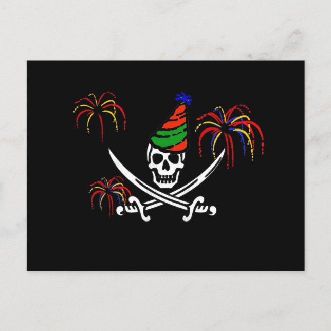 Pirate Bithday Costume Party Invitation Carte post (Devant)