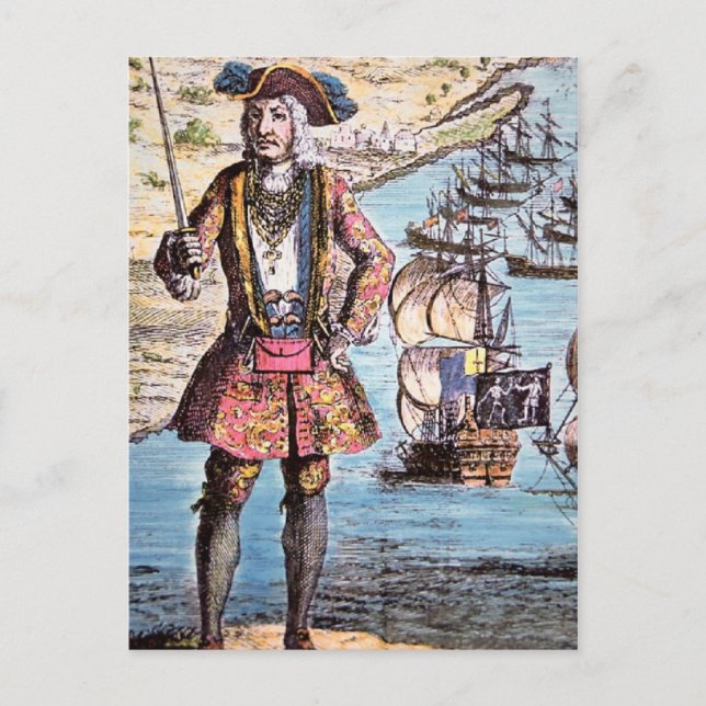 Pirate Black Bart Postkarte (Vorderseite)