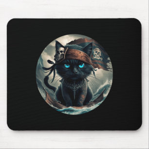 Pirate Black Cat Mousepad