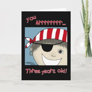 Pirate Boy 3 Jahre alt Karte