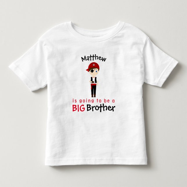 Pirate Boy Big Brother Kleinkind T-shirt (Vorderseite)