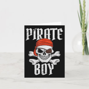 Pirate Boy Halloween Skull & Crossbones Pirate Karte