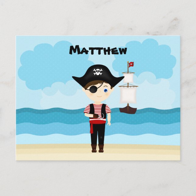 Pirate Boy Postkarte (Vorderseite)
