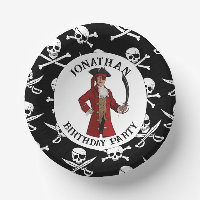 Pirate BOY Skulls Pappteller (Vorderseite)
