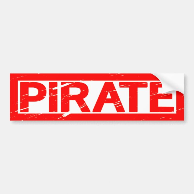 Pirate-Briefmarke Autoaufkleber (Vorne)