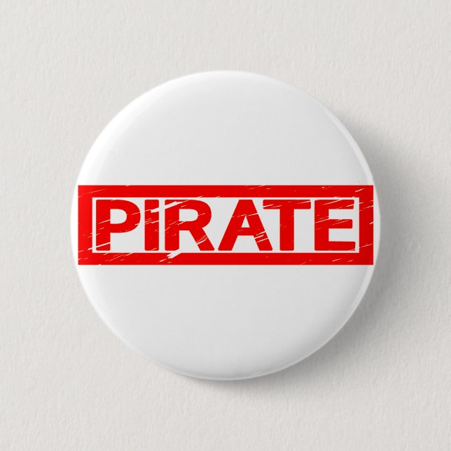Pirate-Briefmarke Button (Vorderseite)