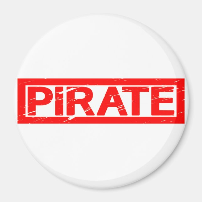 Pirate-Briefmarke Magnet (Vorne)