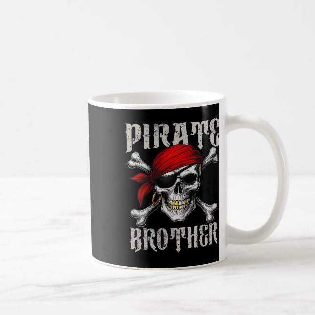 Pirate Brother Piratenflagge Flag und Skull Crossb Kaffeetasse (Rechts)