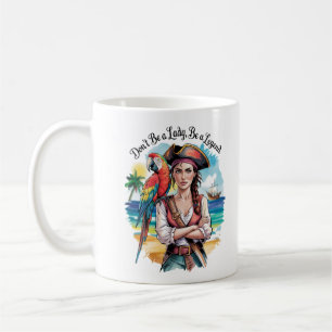 Pirate Buccaneer Beauty on Deck Kaffeetasse