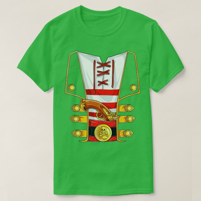 Pirate Buccaneer Kostüm Männer Jungen Kinder Hallo T-Shirt (Design vorne)