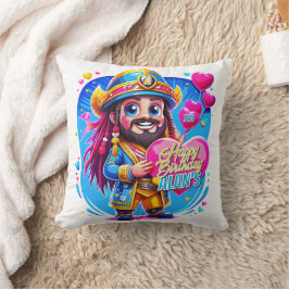 Pirate Captain Birthday Kids Geschenke Illustratio Kissen