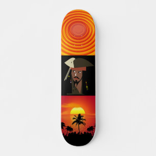 PIRATE CAPTAIN CARIBBEAN Skateboard, 7¾ Zoll Deck Skateboard