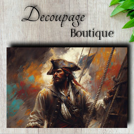 Pirate Captain Decoupage Seidenpapier