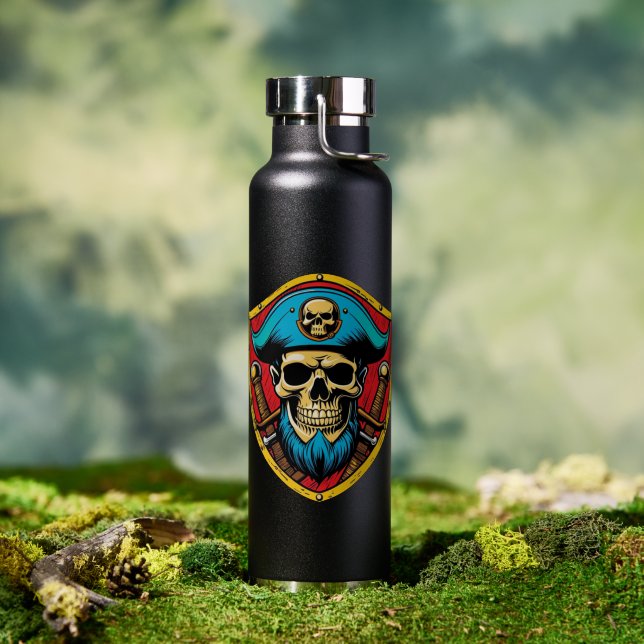 Pirate Captain Water Bottle Trinkflasche (Außenbereich)