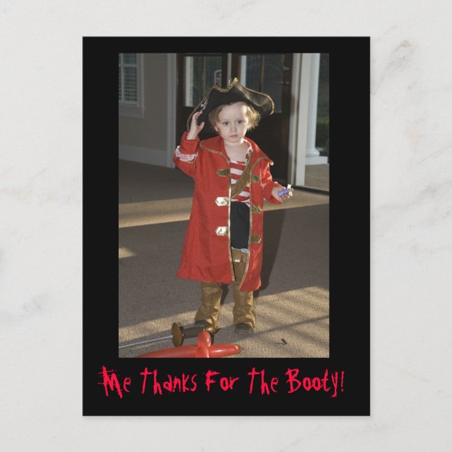 Pirate Carte de remerciements, Je Remercie Pour Le (Devant)