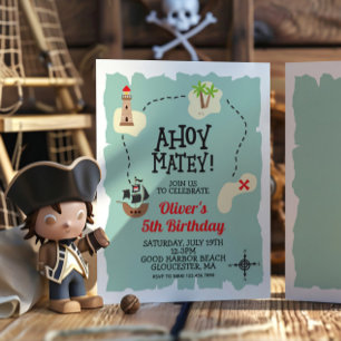 Pirate Carte du trésor Anniversaire Invitation