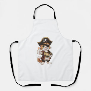 Pirate Cat Cat Love Eye Patch Gasparilla Schürze