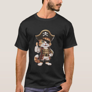 Pirate Cat Cat Love Eye Patch Gasparilla T Shirt
