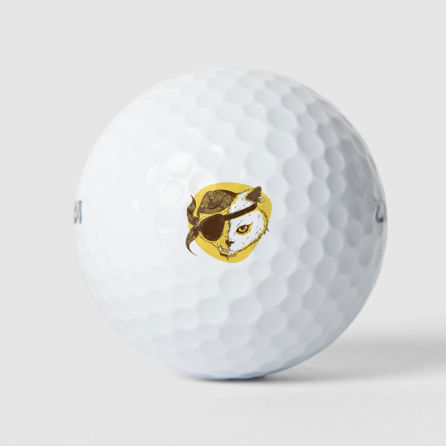 Pirate Cat Golfball (Vorderseite)