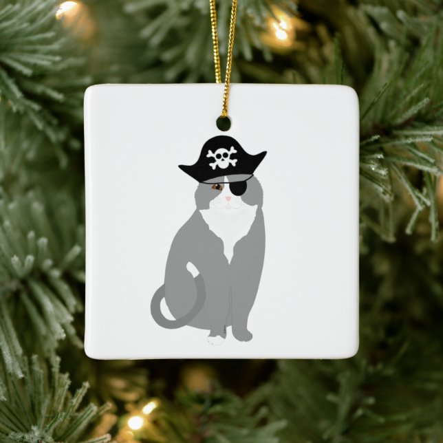Pirate Cat Ornament (Baum)