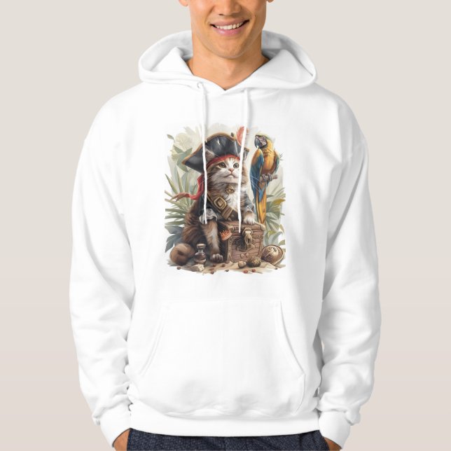 Pirate Cat Treasure Hoodie (Vorderseite)
