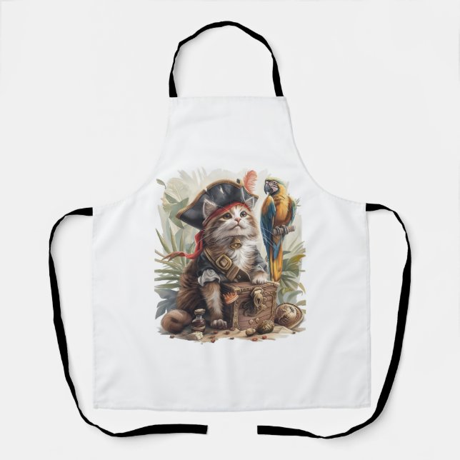 Pirate Cat Treasure Schürze (Vorderseite)