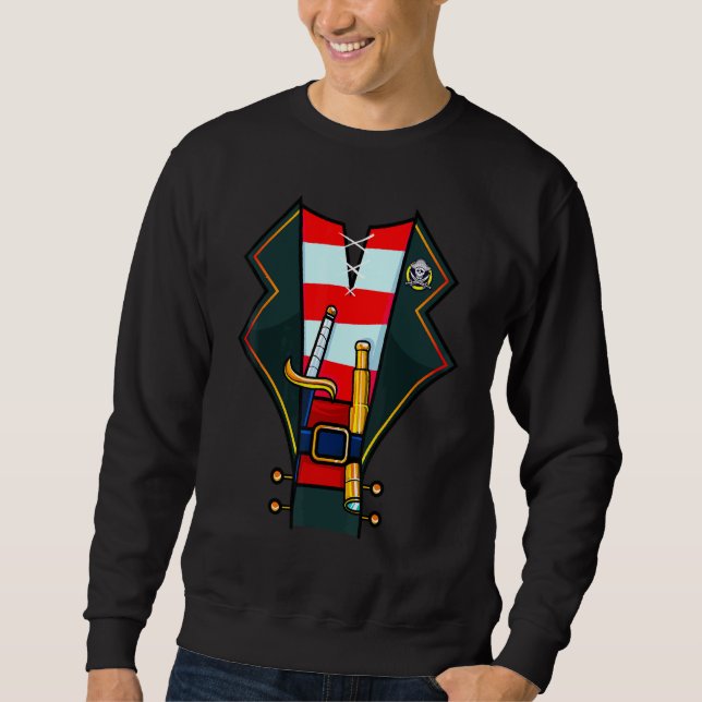 Pirate Costume Buccaneer Kreuzfahrt Captain Männer Sweatshirt (Vorderseite)