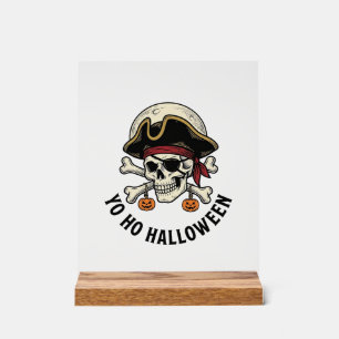 Pirate Crâne Halloween Gravure Vintage Blanc Shi