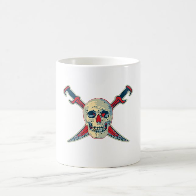 Pirate (Crâne) - Mug blanc classique de 11 oz (Centre)