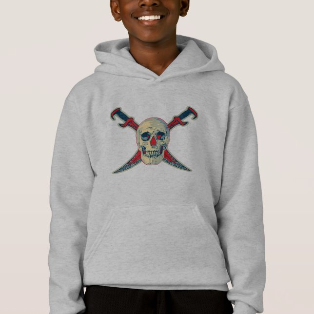 Pirate (Crâne) - Sweat - shirt à capuche de repous (Devant)