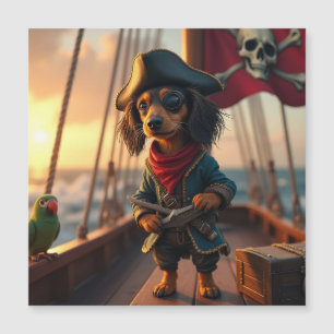 Pirate-Dackel Magnetkarte