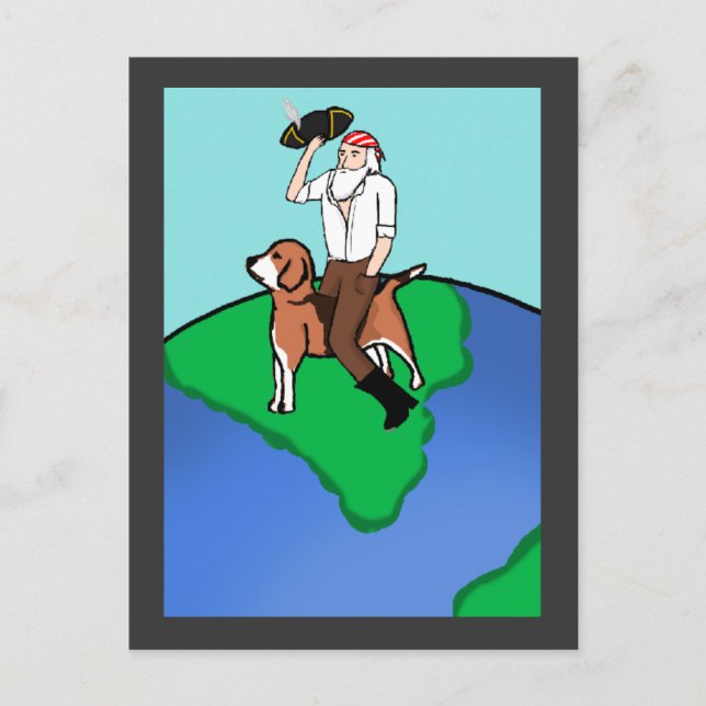 Pirate Darwin Postkarte (Vorderseite)