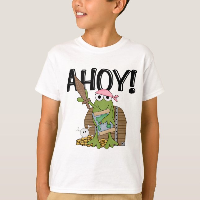 Pirate de grenouille avec de l'or - T-shirts et (Devant)