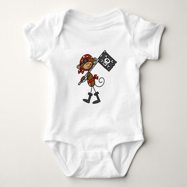 Pirate de singe avec des T-shirts et des cadeaux (Devant)