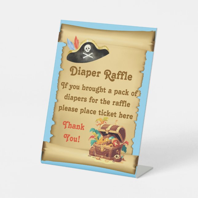Pirate Diaper Raffle Sockelschild (Vorderseite)