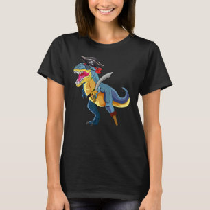 Pirate Dinosaur Rex Tyrannosaurus Halloween Costu T-Shirt