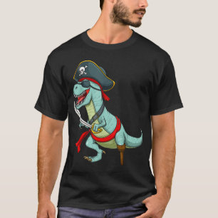 Pirate Dinosaur T Rex Tyrannosaurus Halloween T-Shirt