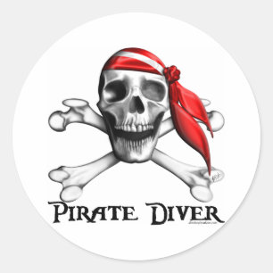 Pirate Diver Sticker