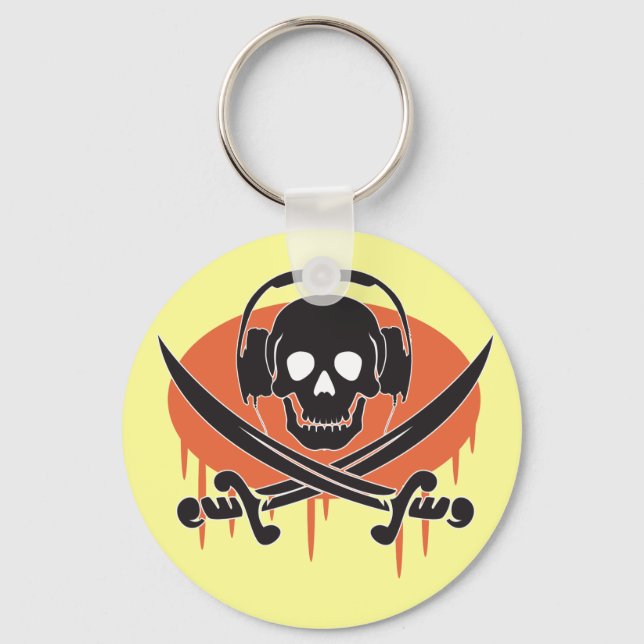 Pirate DJ Schlüsselanhänger (Vorderseite)