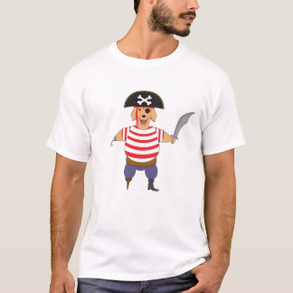 Pirate Dog Funny Pirate Cartoon T-Shirt