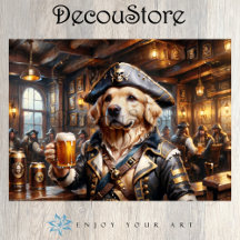 Pirate Dog Tavern Decoupage
