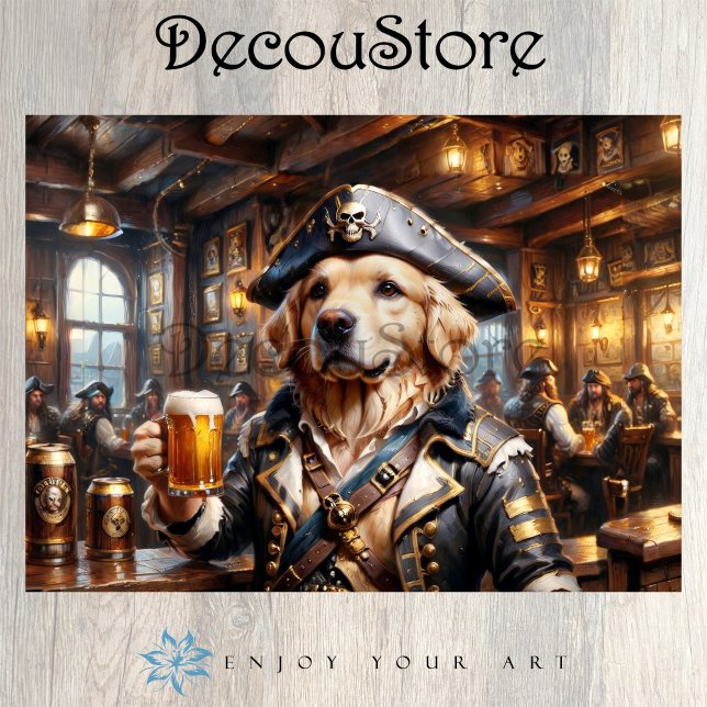 Pirate Dog Tavern Dekorationspapier Seidenpapier (Von Creator hochgeladen)