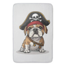 Pirate English Bulldog Skull Crossbones
