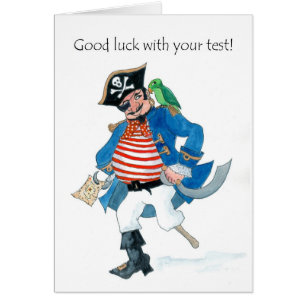 Pirate et perroquet amusants Bonne chance avec le 