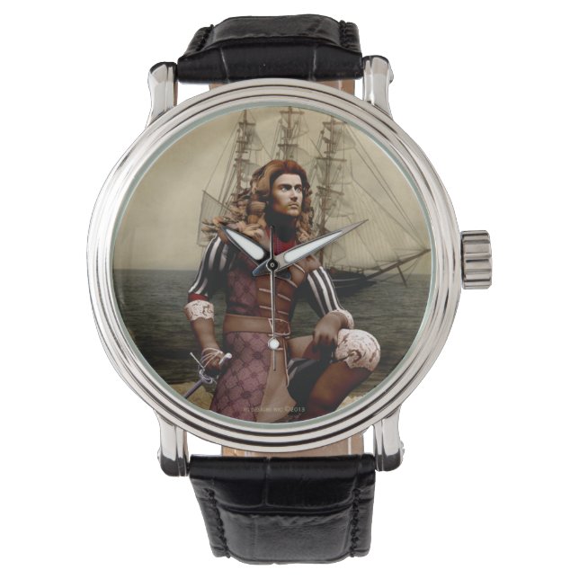 Pirate et pirate bateau montre poignet (devant)