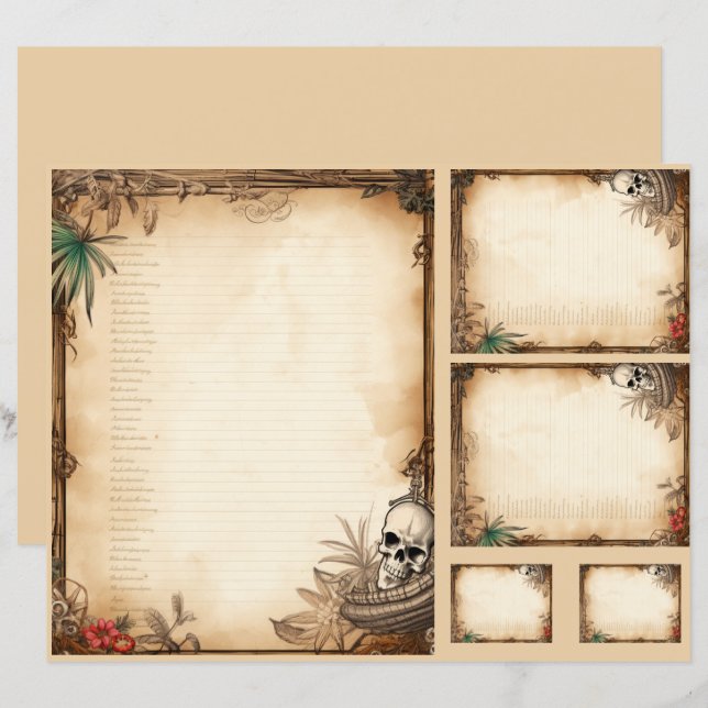 Pirate Fantasy Menu Set (Vorne/Hinten)