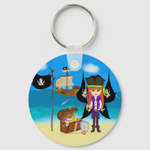 Pirate-Fee mit Schiff und Schlüsselanhänger der Sc