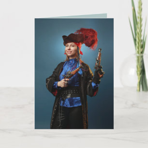 PIRATE FILLE CARTE D'ANNIVERSAIRE