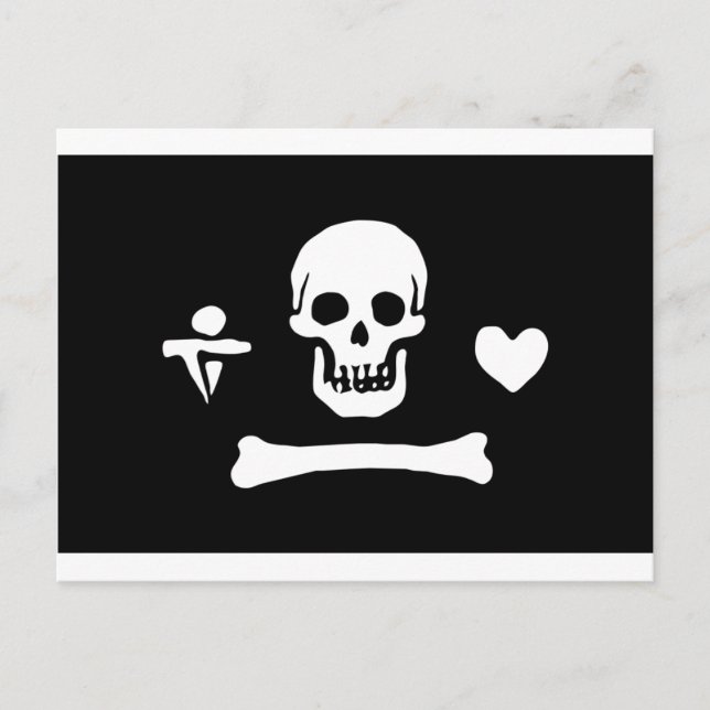 Pirate Flag of Stede Bonnet Postkarte (Vorderseite)