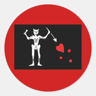 Pirate FLag Runder Aufkleber